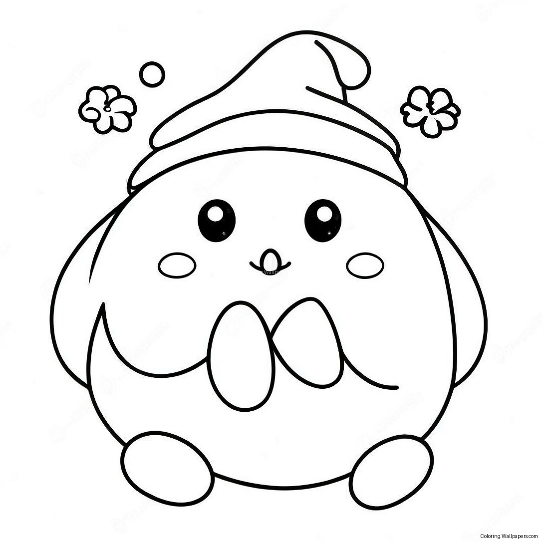 Cute Squishmallow Santa Coloring Page 14975