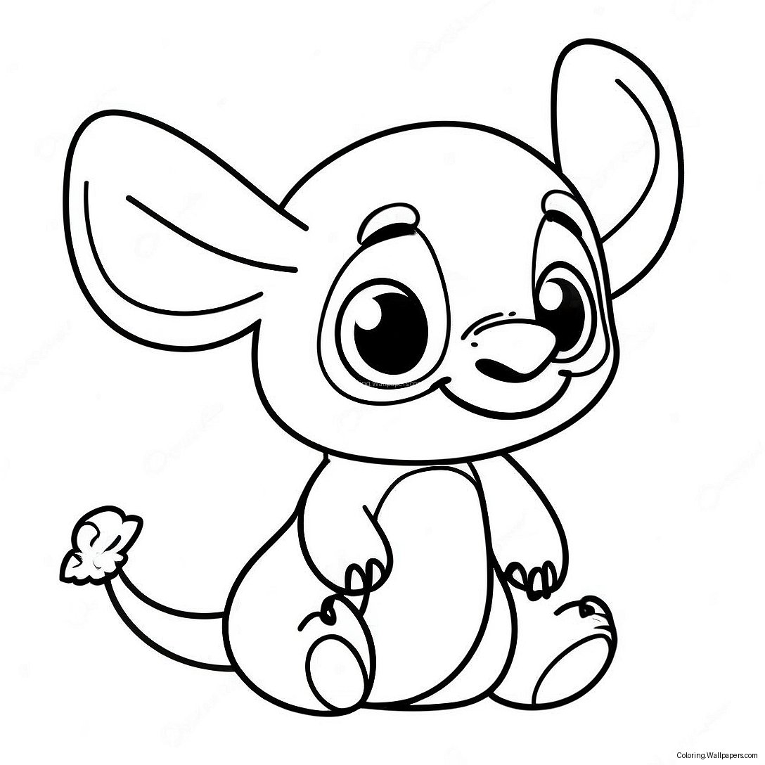 Søt Stitch Jule Coloring Page 1957