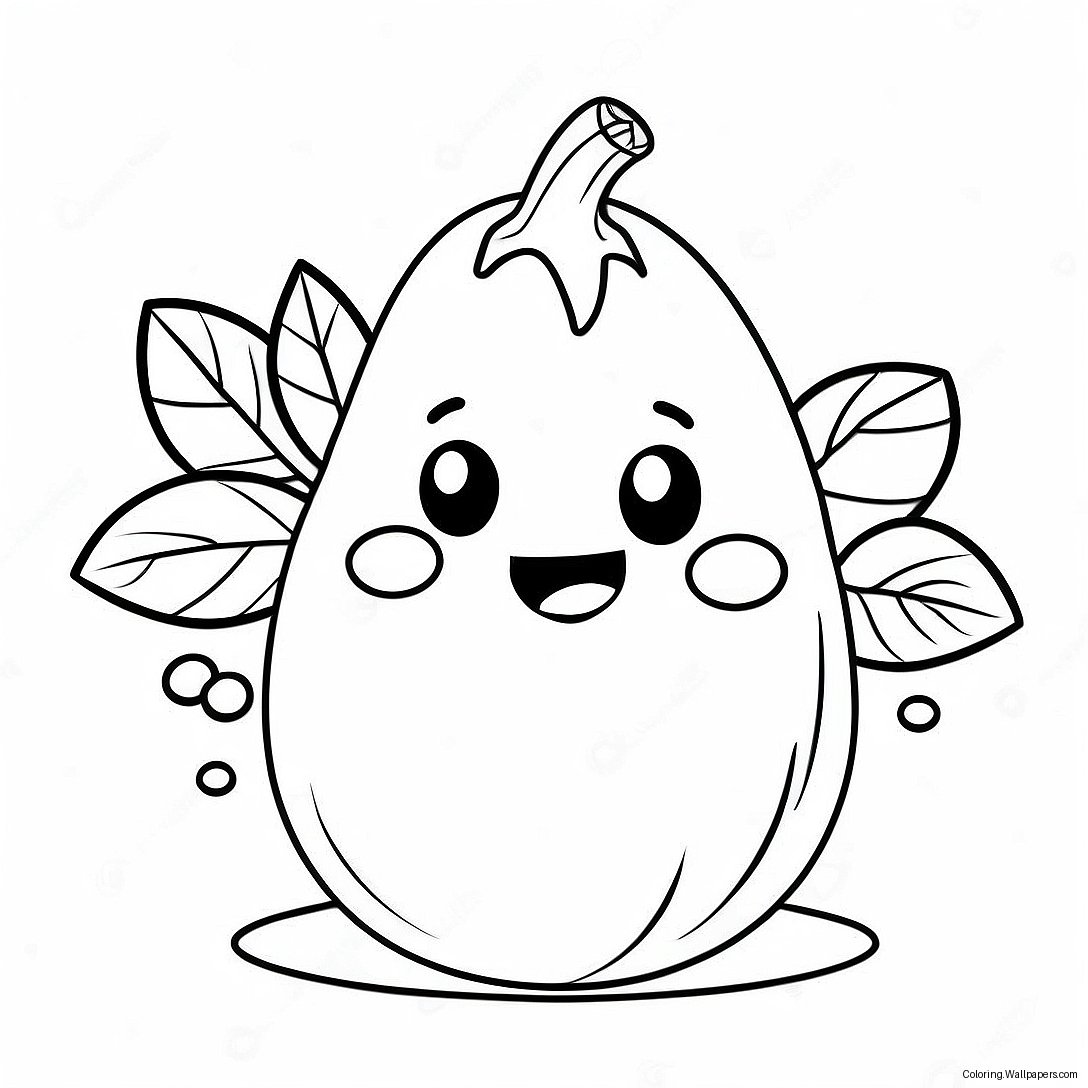 Cute Sweet Potato Character Coloring Page 55769