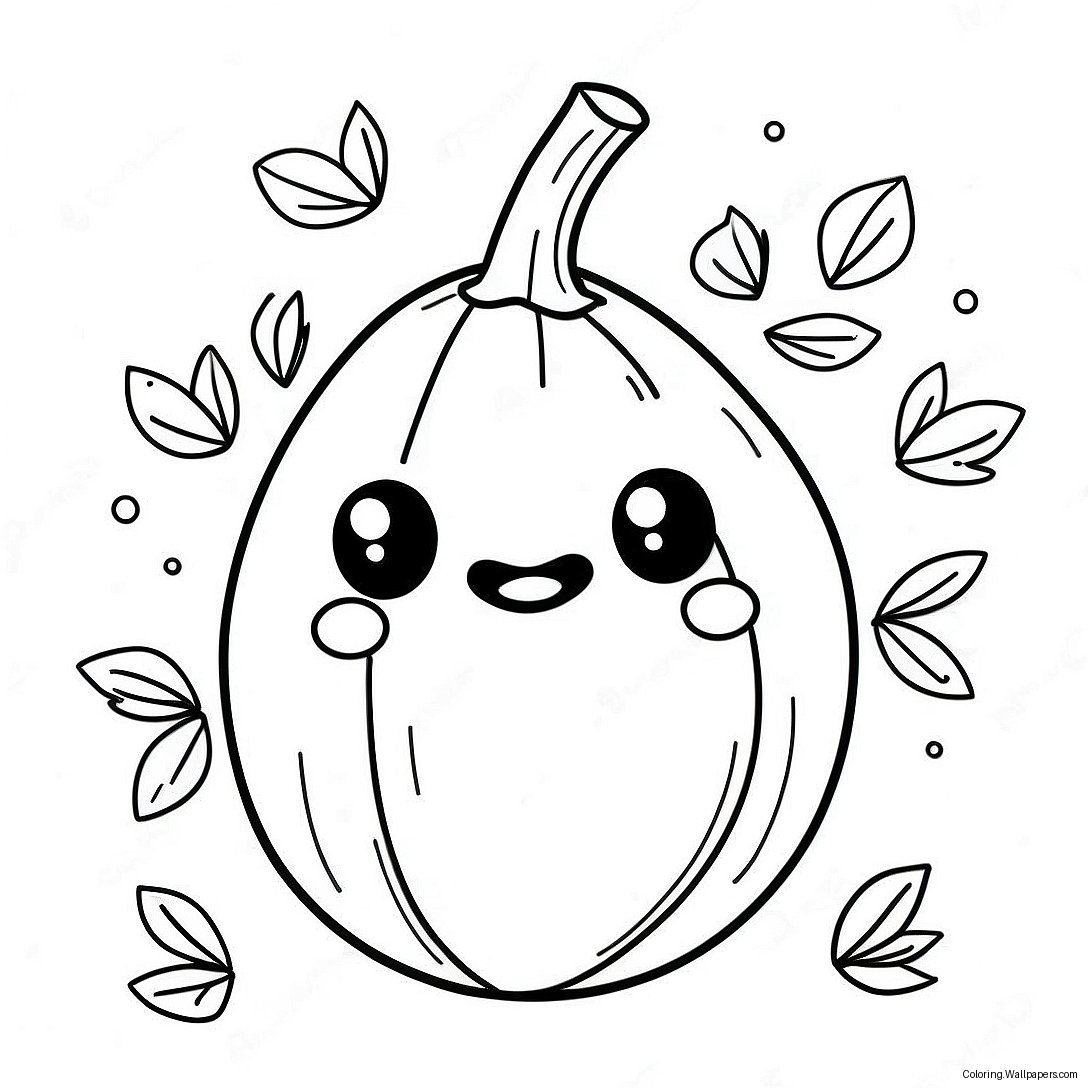 Cute Sweet Potato Character Coloring Page 55771