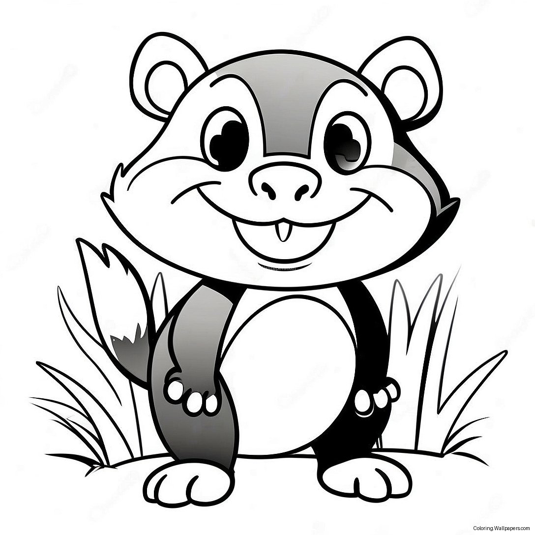 Cute Tasmanian Devil With A Smile Coloring Page 36440