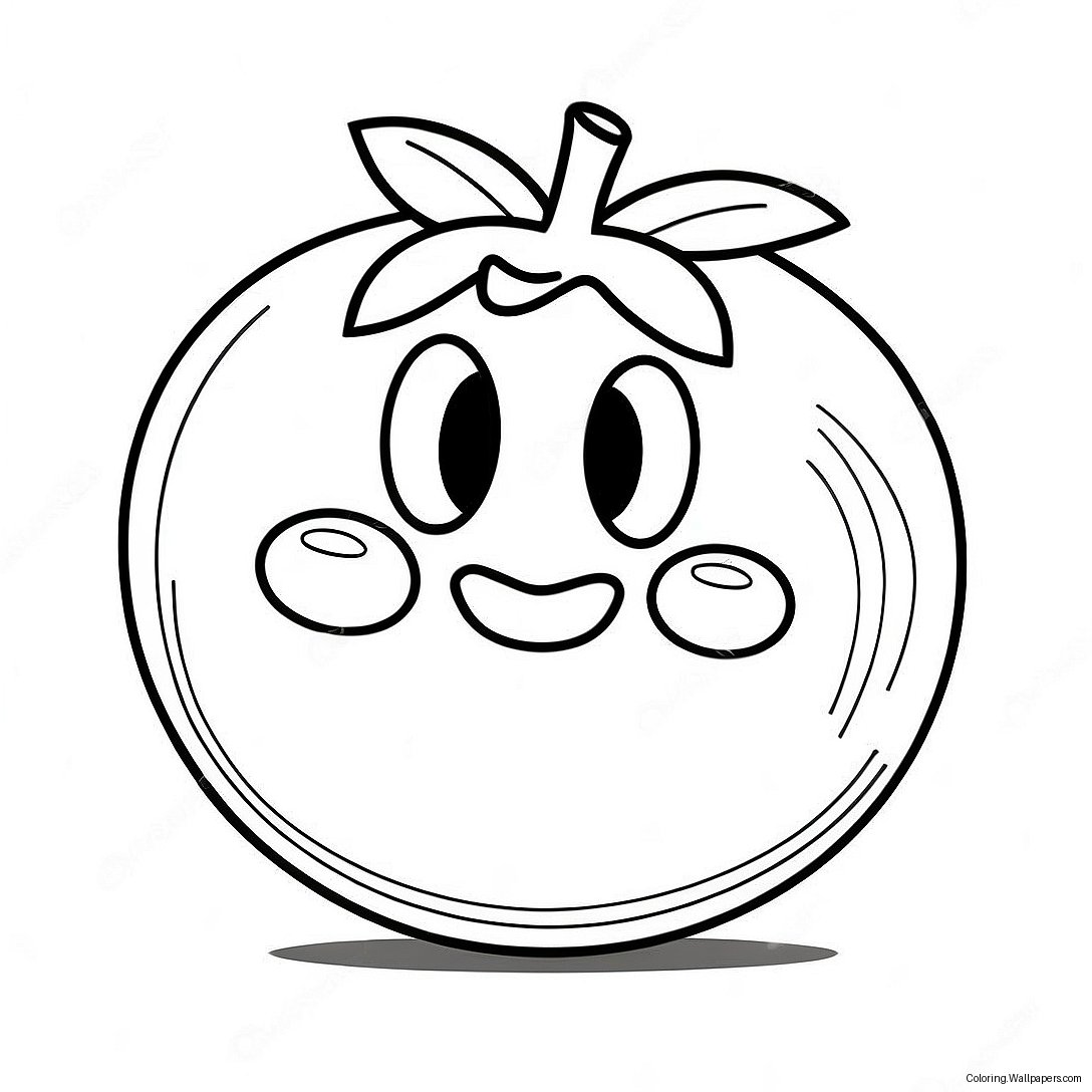 Cute Tomato Character Coloring Page 26162