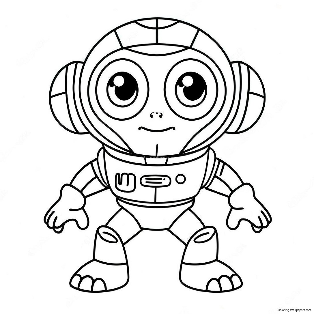 Cute Toy Story Alien With Big Eyes Coloring Page 55016