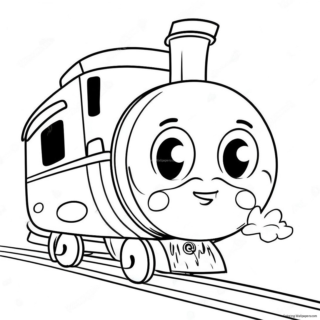 Cute Train Eater With Big Eyes Coloring Page 58154