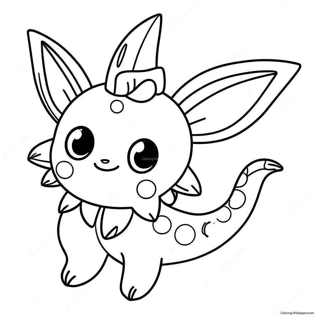 Page À Colorier De Vaporeon Mignon Nageant 20786