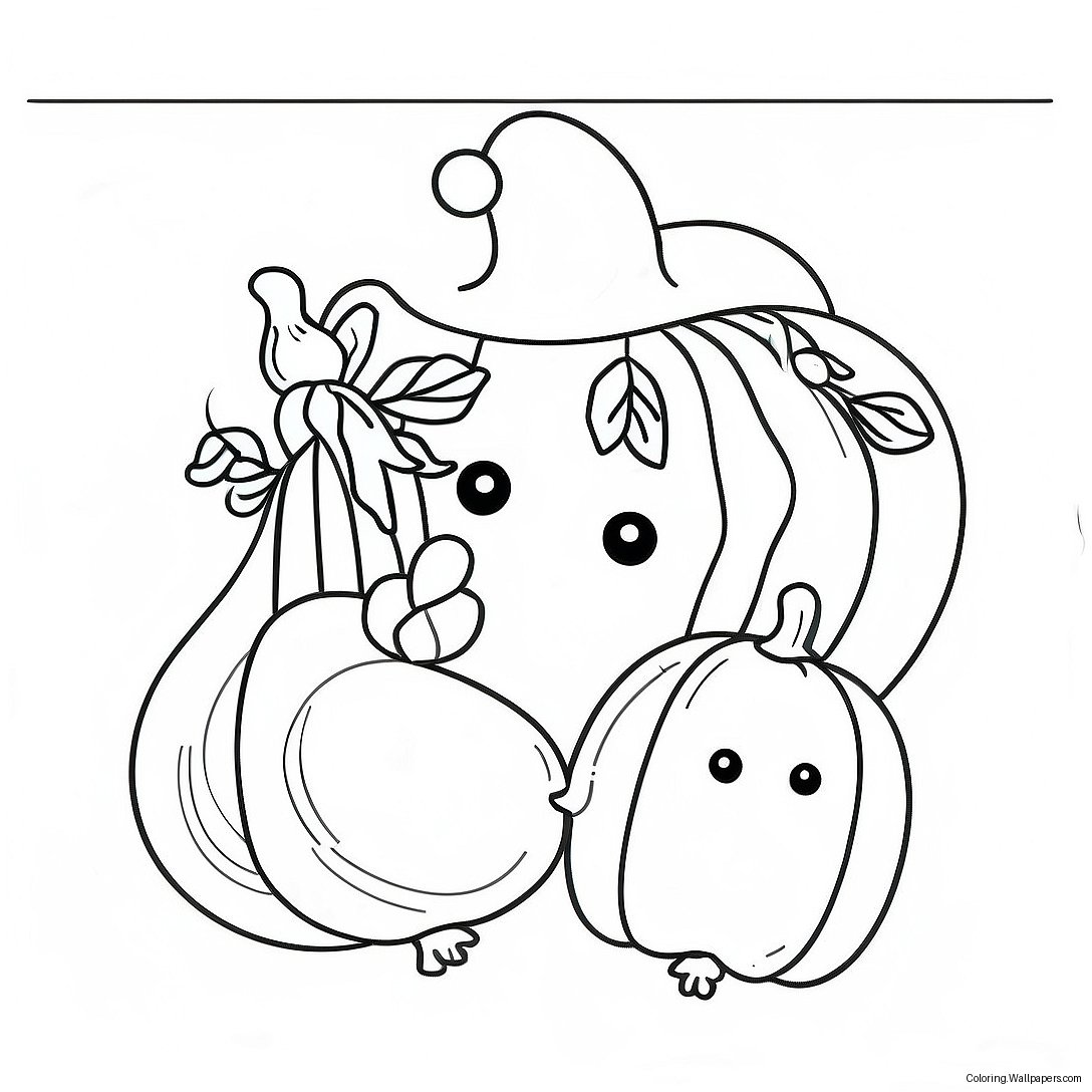 Cute Vegetable Coloring Page 25592