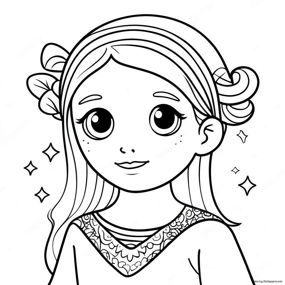 Cute Virgo Girl Coloring Page 23145