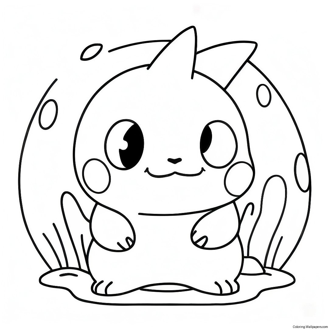 Cute Water Type Pokemon Coloring Page 15538