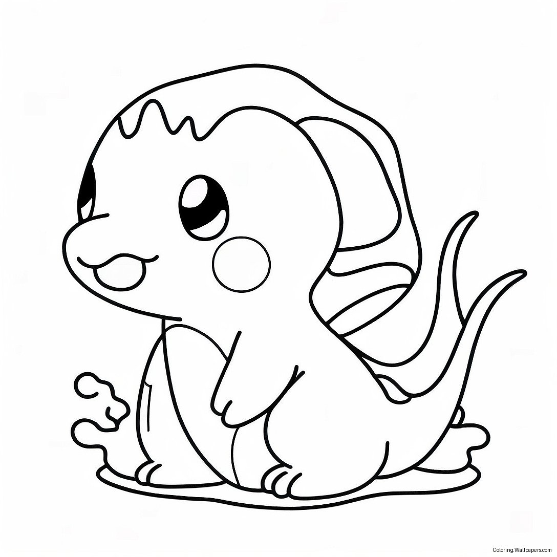 Pagini De Colorat Cu Pokemon De Tip Apă Drăguț 15540