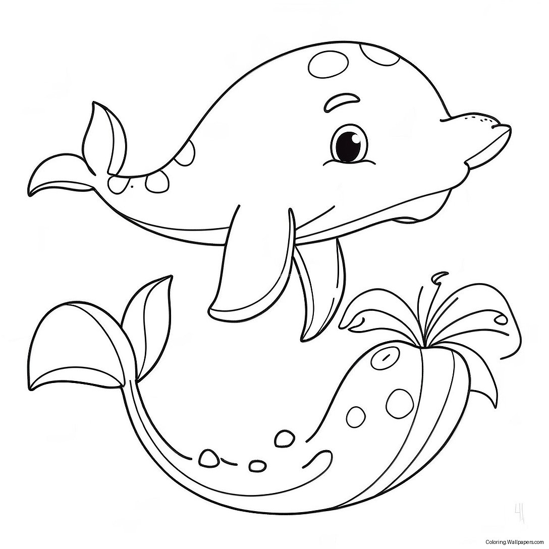 Cute Whale Coloring Page 22767