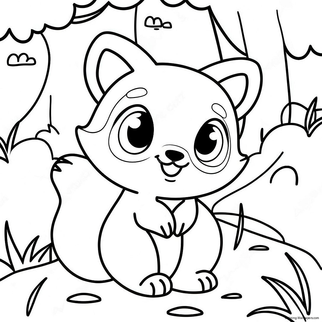 Cute Woodland Creatures Coloring Page 53904