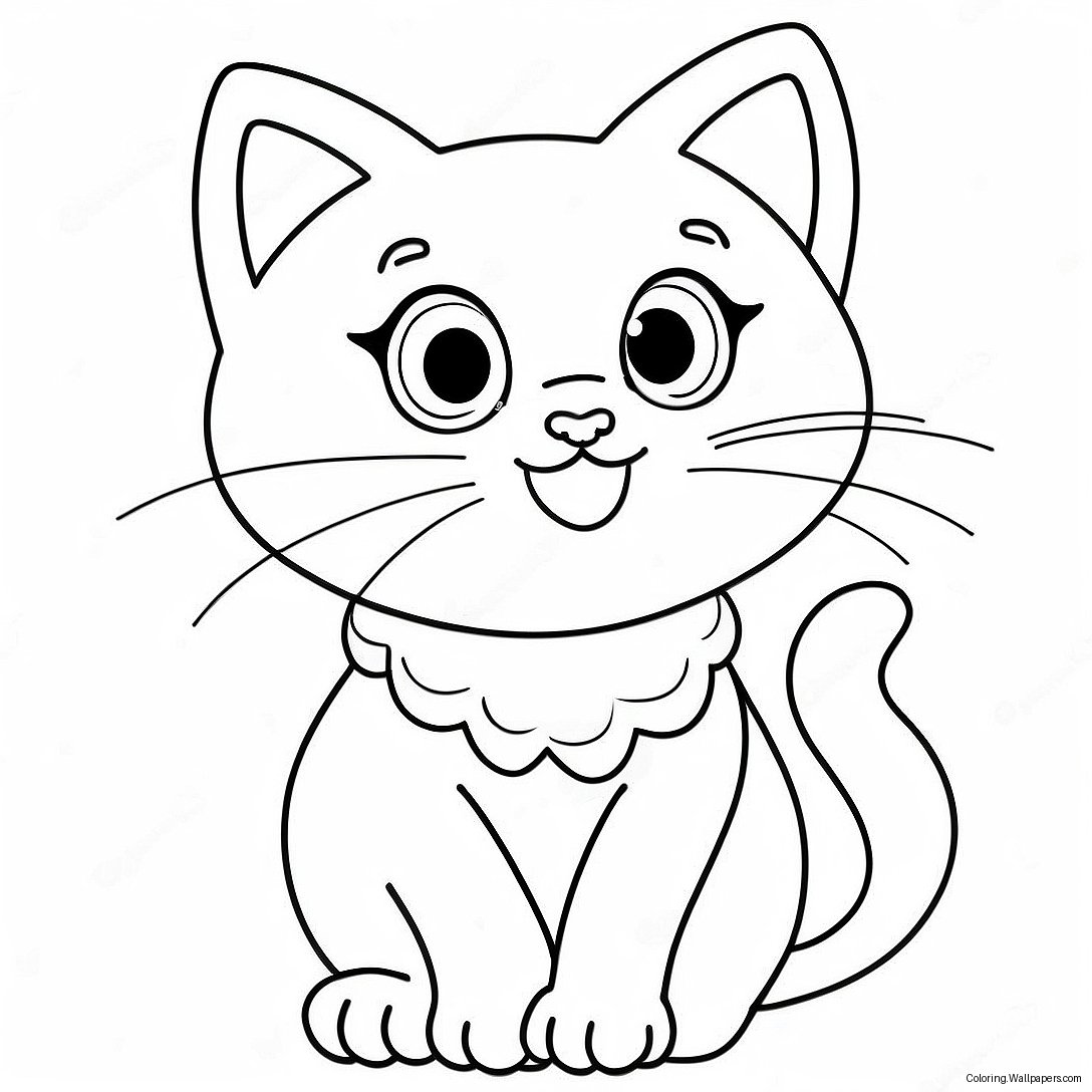 Cutie Cat Coloring Page 50632