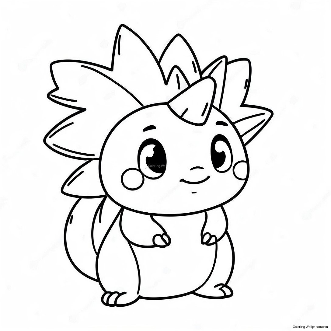 Cyndaquil Cute Coloring Page 51453