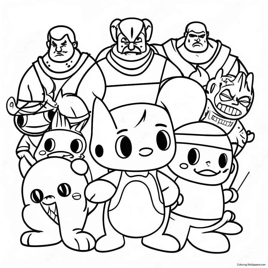 D Billions Characters Coloring Page 40988