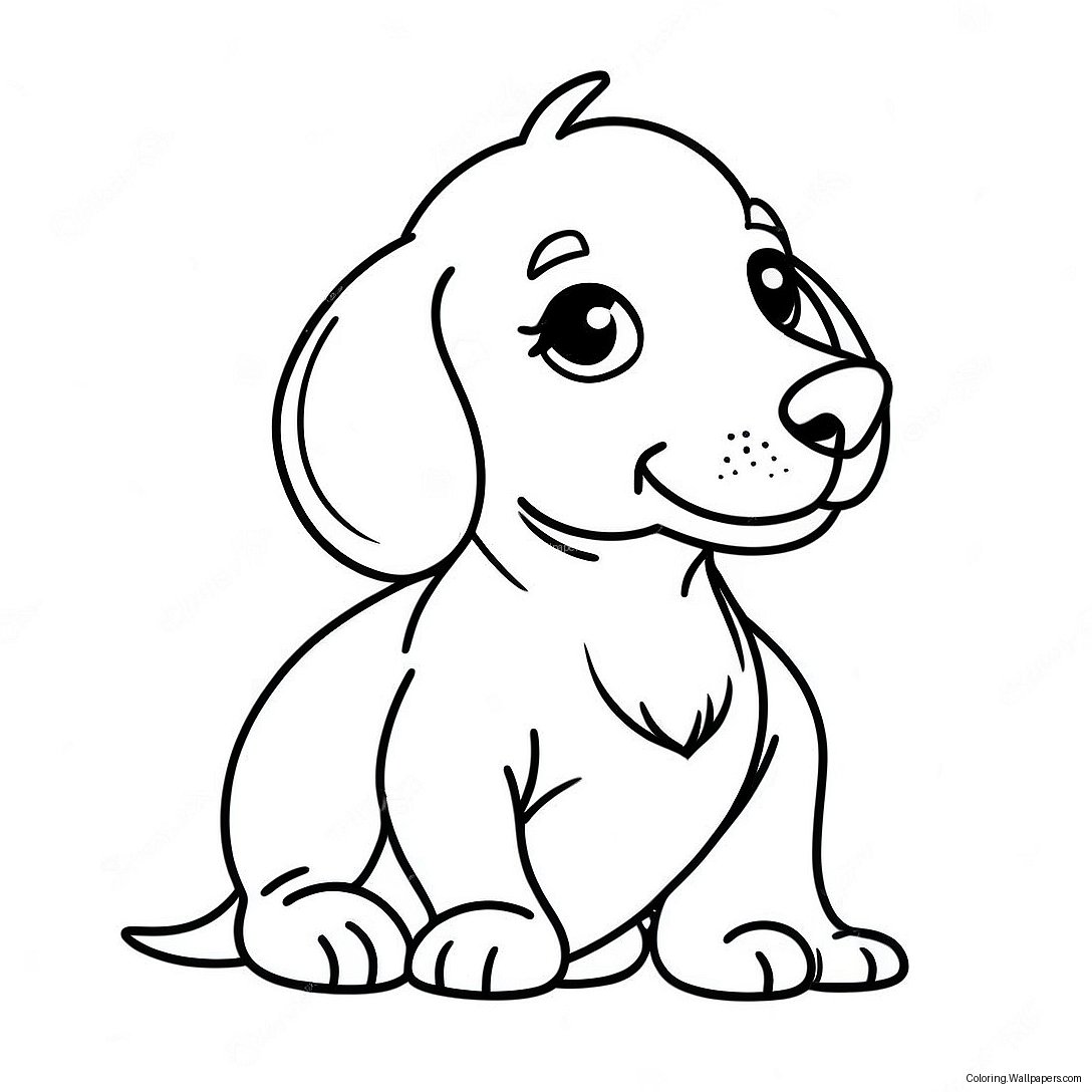 Página Para Colorir Do Filhote De Dachshund 4107