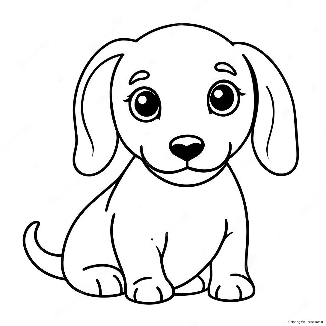 Página Para Colorear De Cachorro Dachshund 4108