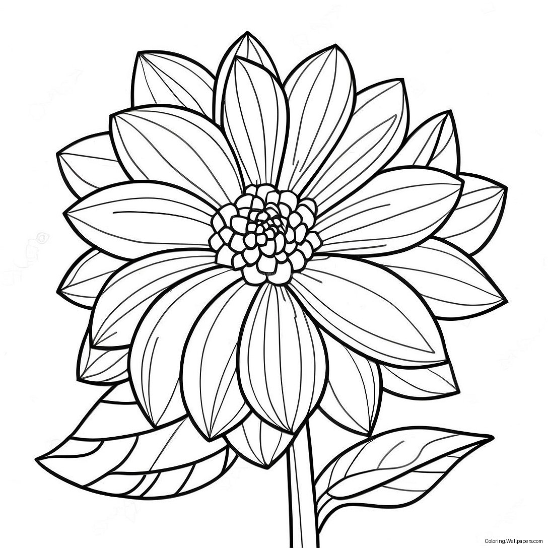 Dahlia-Kukka -Värityssivu 38880