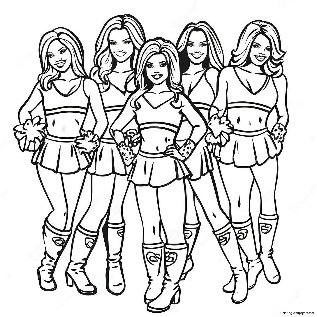 Dallas Cowboys Cheerleaders Coloring Page 3908