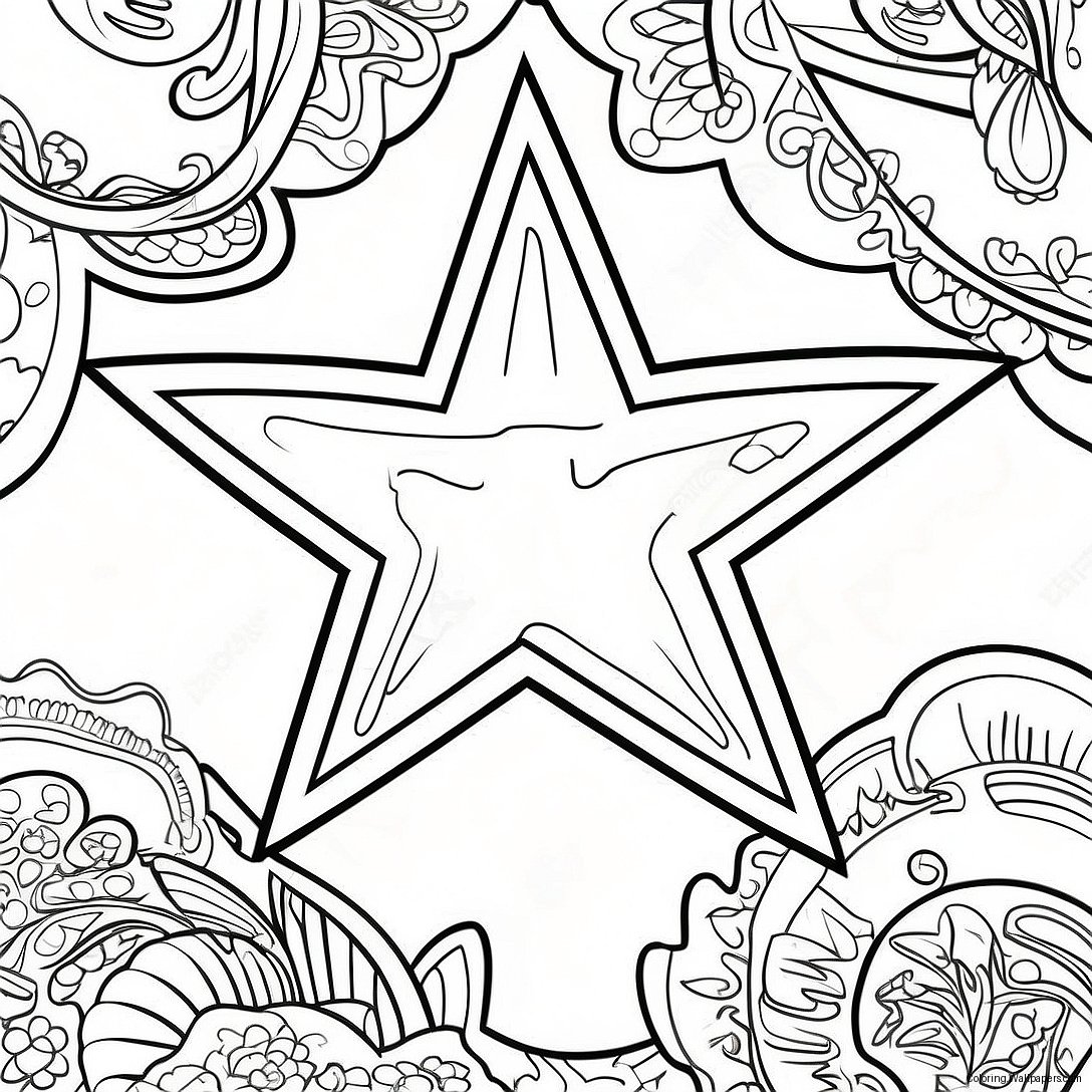 Dallas Cowboys Logo Coloring Page 28405