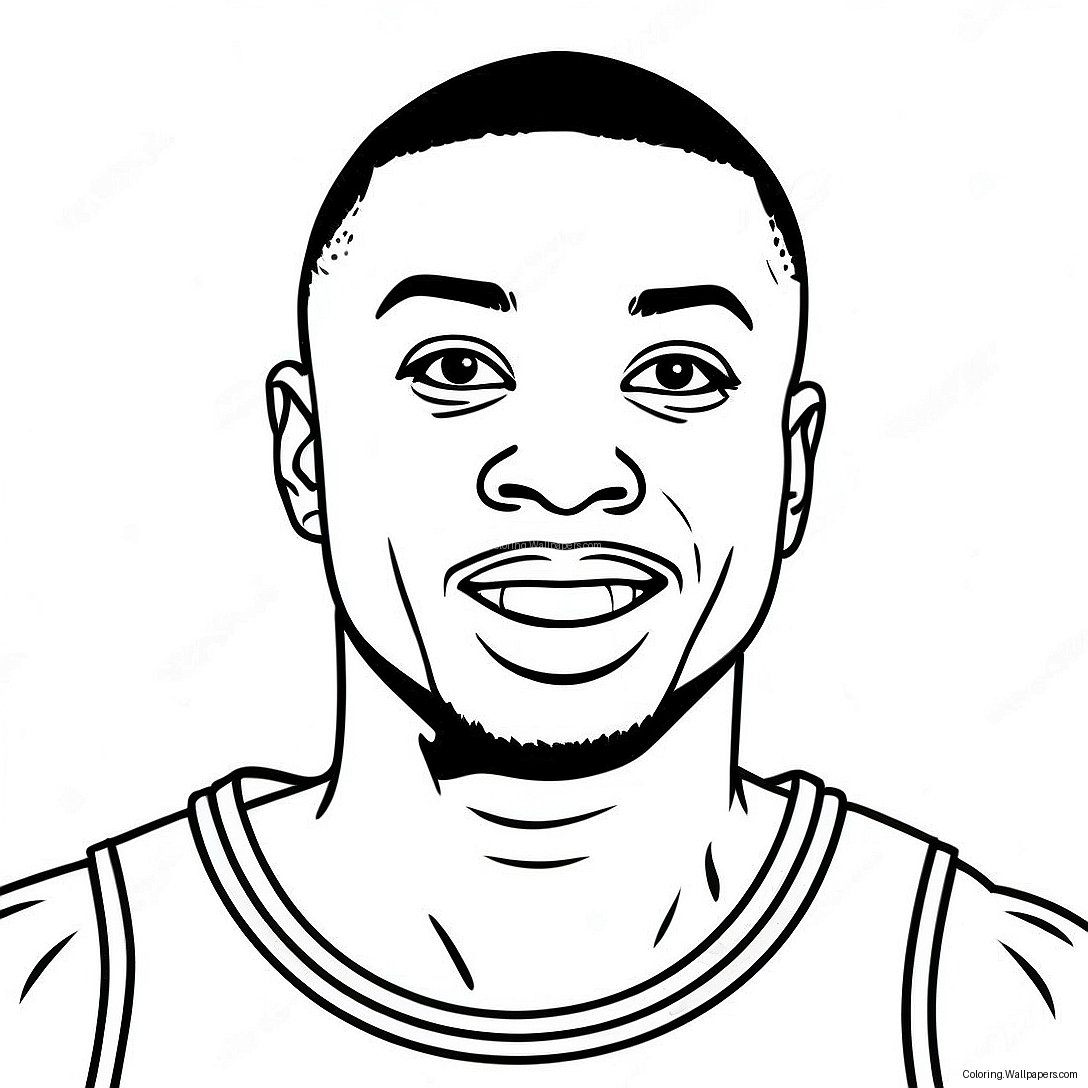 Damian Lillard In Actie Kleurplaat 29934