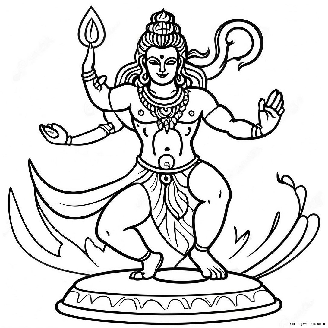 Dansende Shiva Malebog 38732