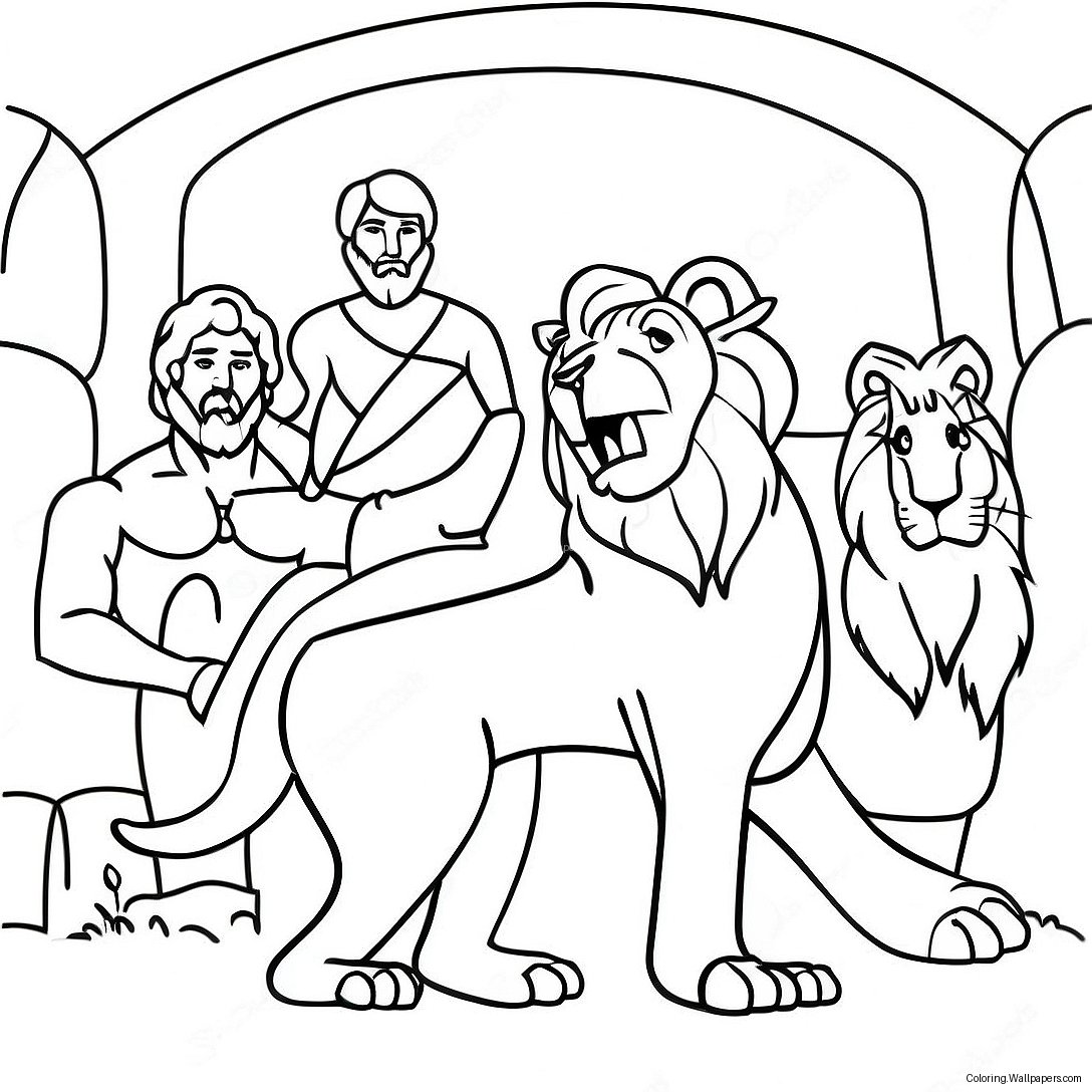 Daniel In The Lions Den Coloring Page 15455