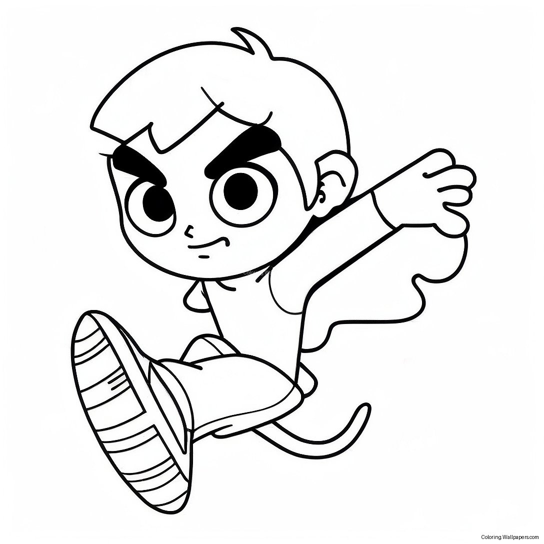 Danny Phantom Flying In Ghost Form Coloring Page 17432