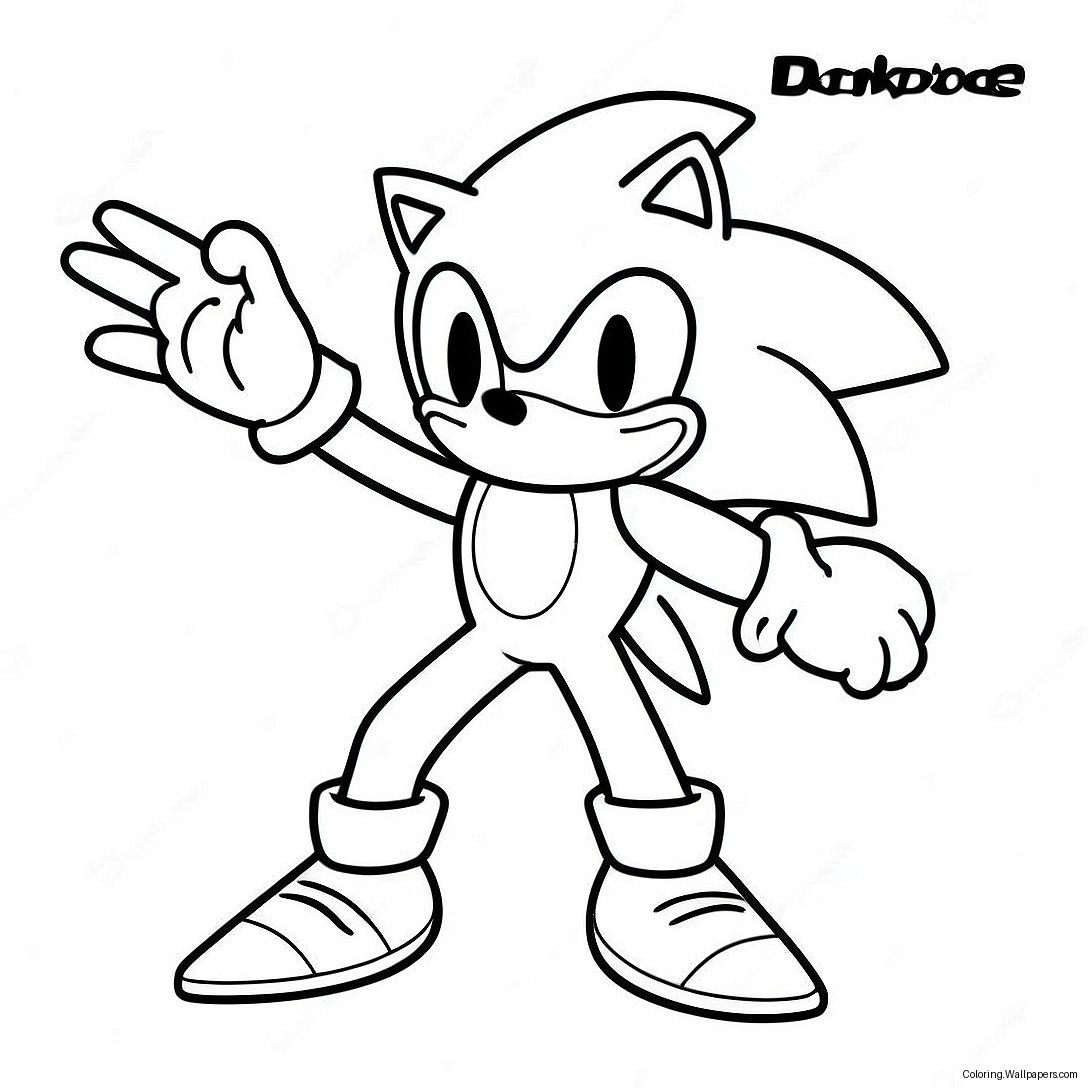 Pagina Da Colorare Sonic Darkspine In Azione 54005