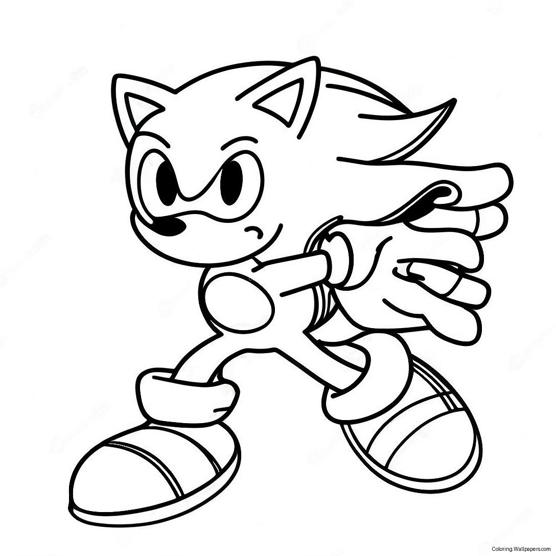 Darkspine Sonic In Action Coloring Page 54008