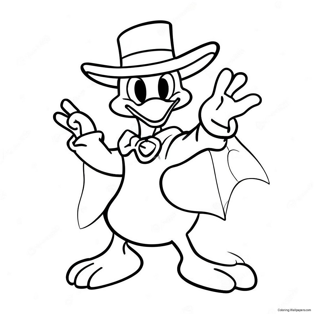 Página Para Colorir Do Darkwing Duck Em Ação 52890