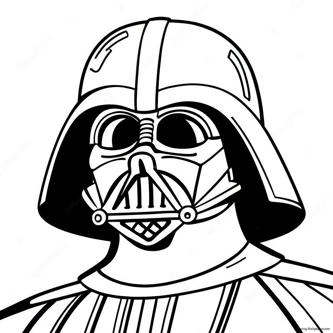 Darth Vader In Spooky Costume Coloring Page 35869