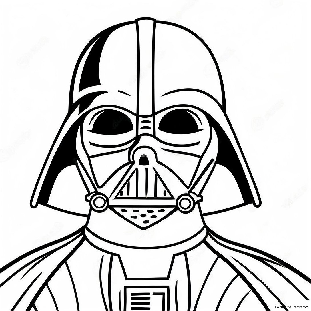 Darth Vader In Spooky Costume Coloring Page 35871