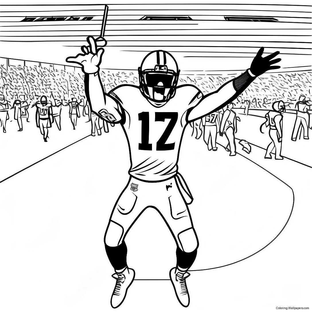 Página Para Colorir Da Celebração De Touchdown Do Davante Adams 38751