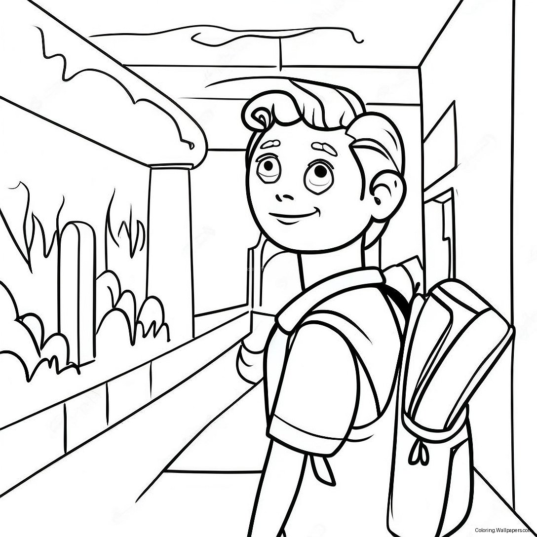 David Goes To School Coloring Page 53769