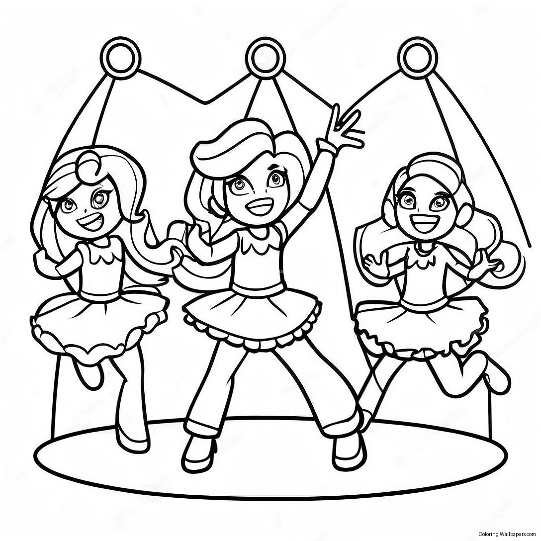 Dazzlings Performing On Stage Coloring Page 51379