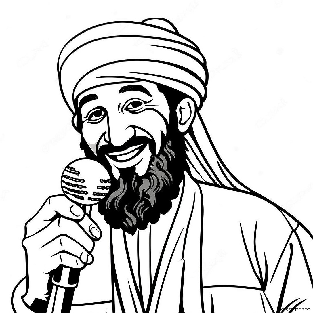 Dd Osama With Microphone Coloring Page 57914