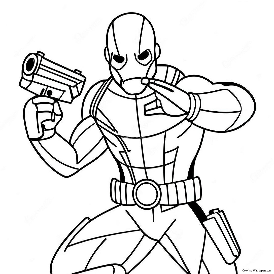 Deadshot Action Pose Coloring Page 50436