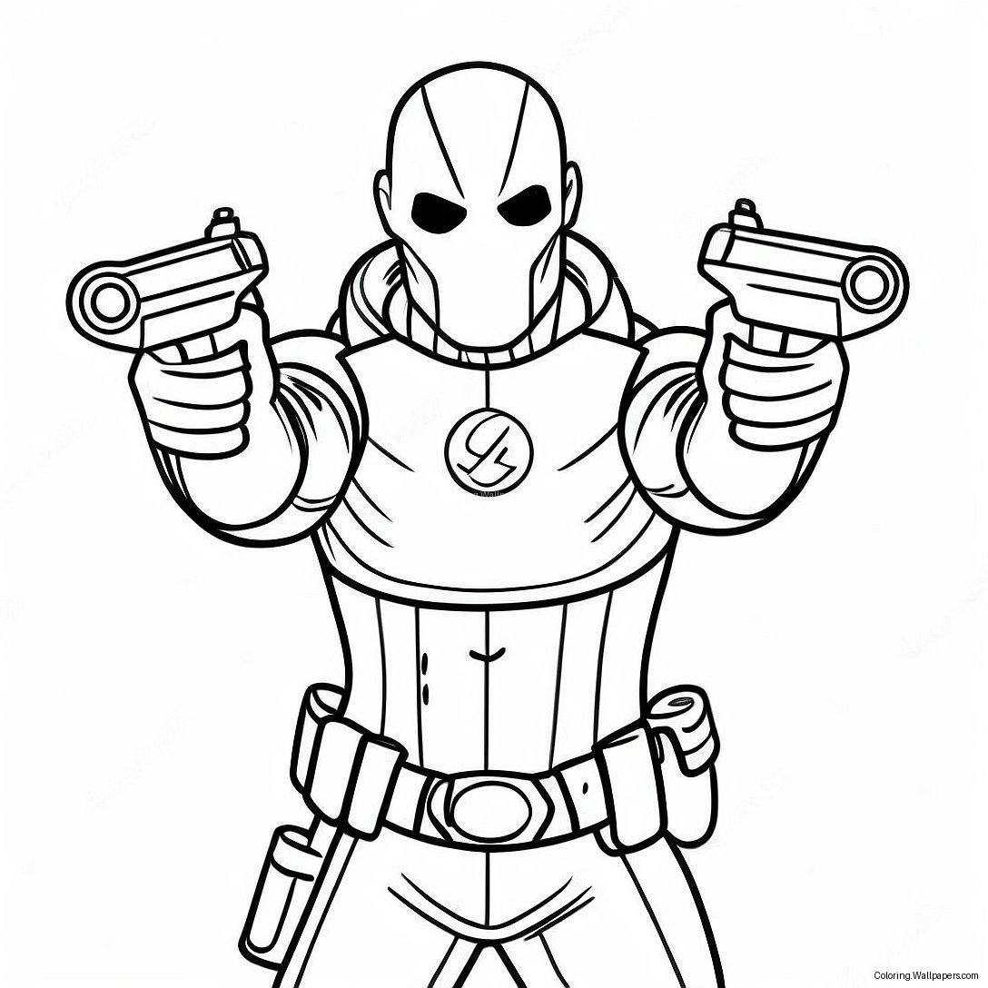 Deadshot With Dual Handguns Coloring Page 50441