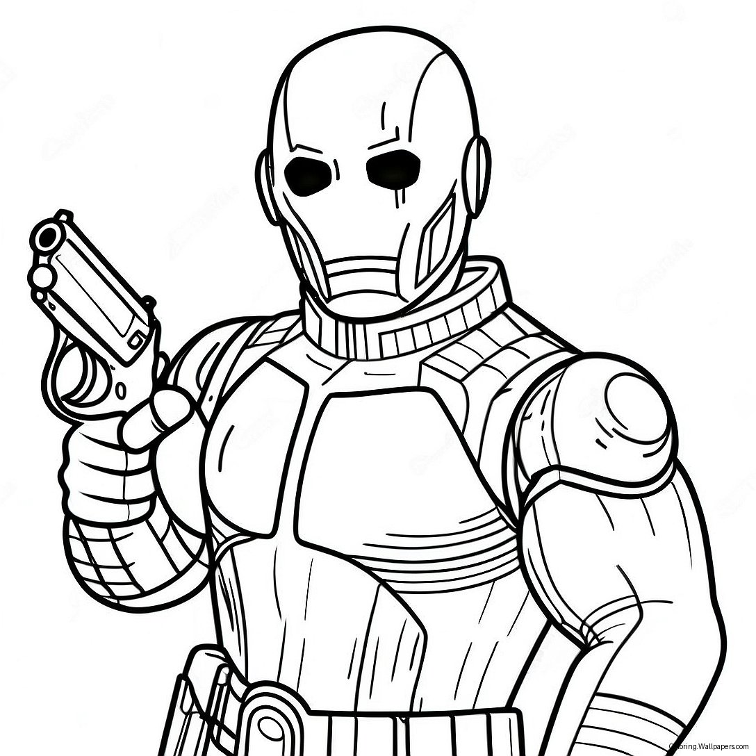 Deadshot With Dual Handguns Coloring Page 50443