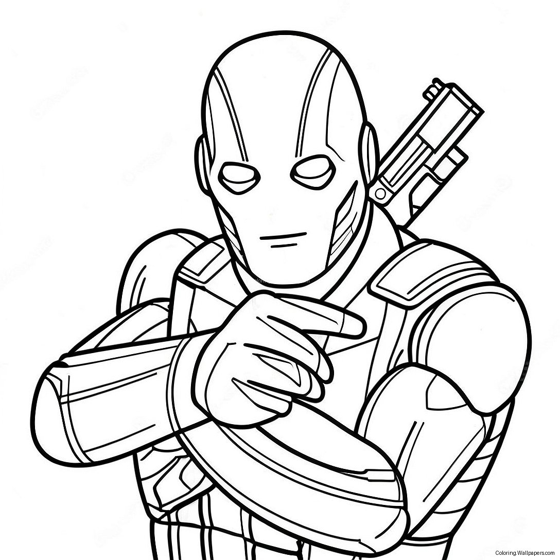 Deadshot With Dual Handguns Coloring Page 50444