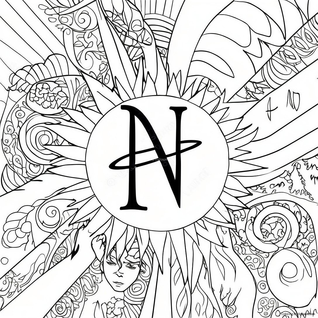 Pagini De Colorat Cu Logo-Ul Death Note 11846