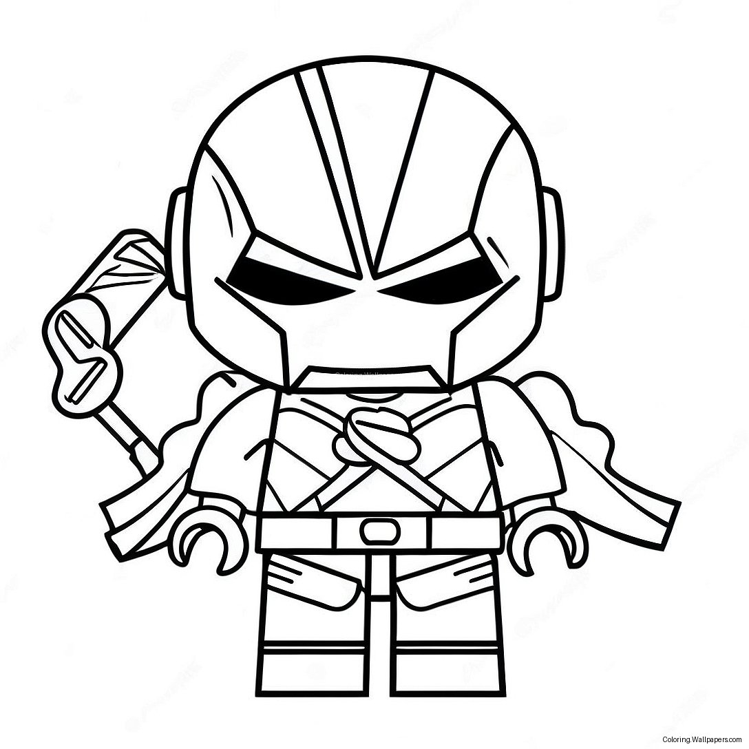 Página Para Colorear Del Personaje Lego Deathstroke 43924