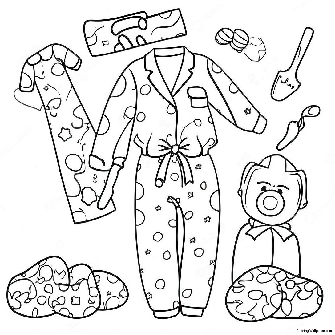 Decorate Your Own Colorful Pajamas Coloring Page 54511