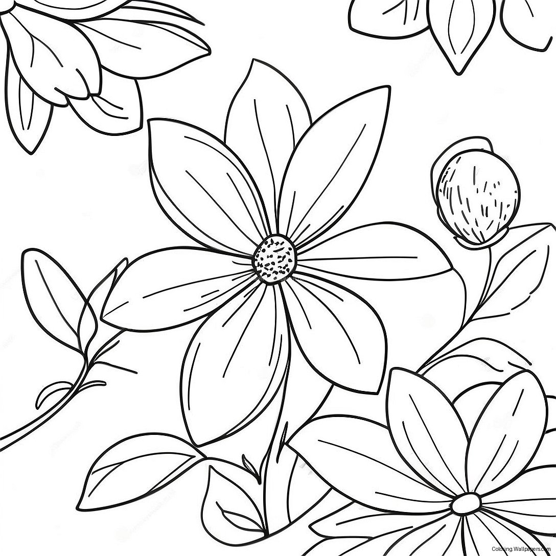 Page À Colorier Fleur D'orange Délicate 30321