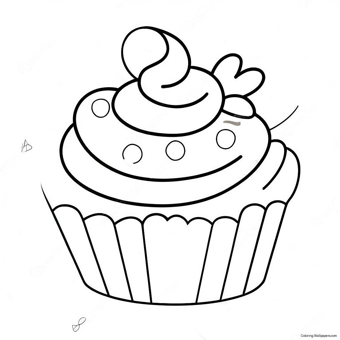 Delicious Cupcake Baking Coloring Page 5581