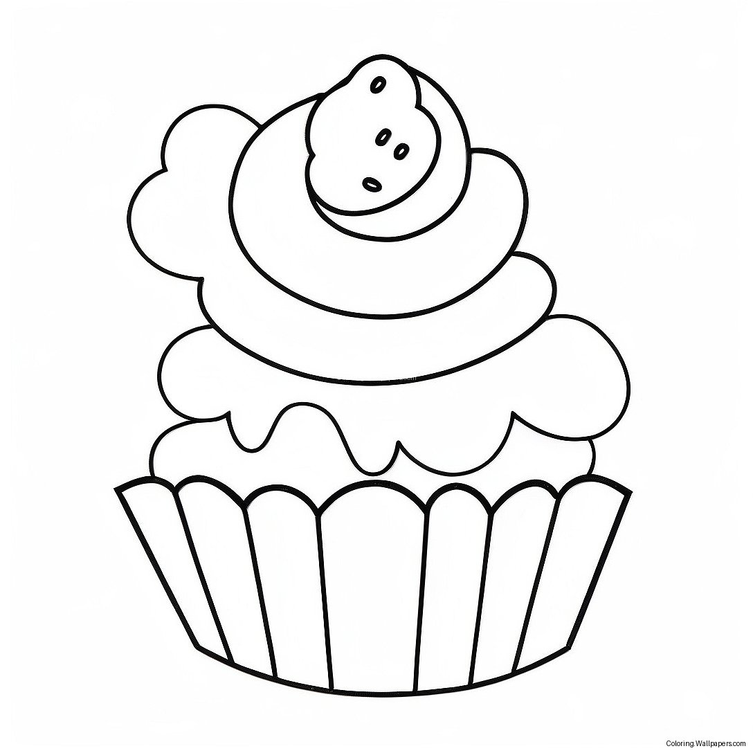 Page À Colorier De Délicieux Cupcakes 5584