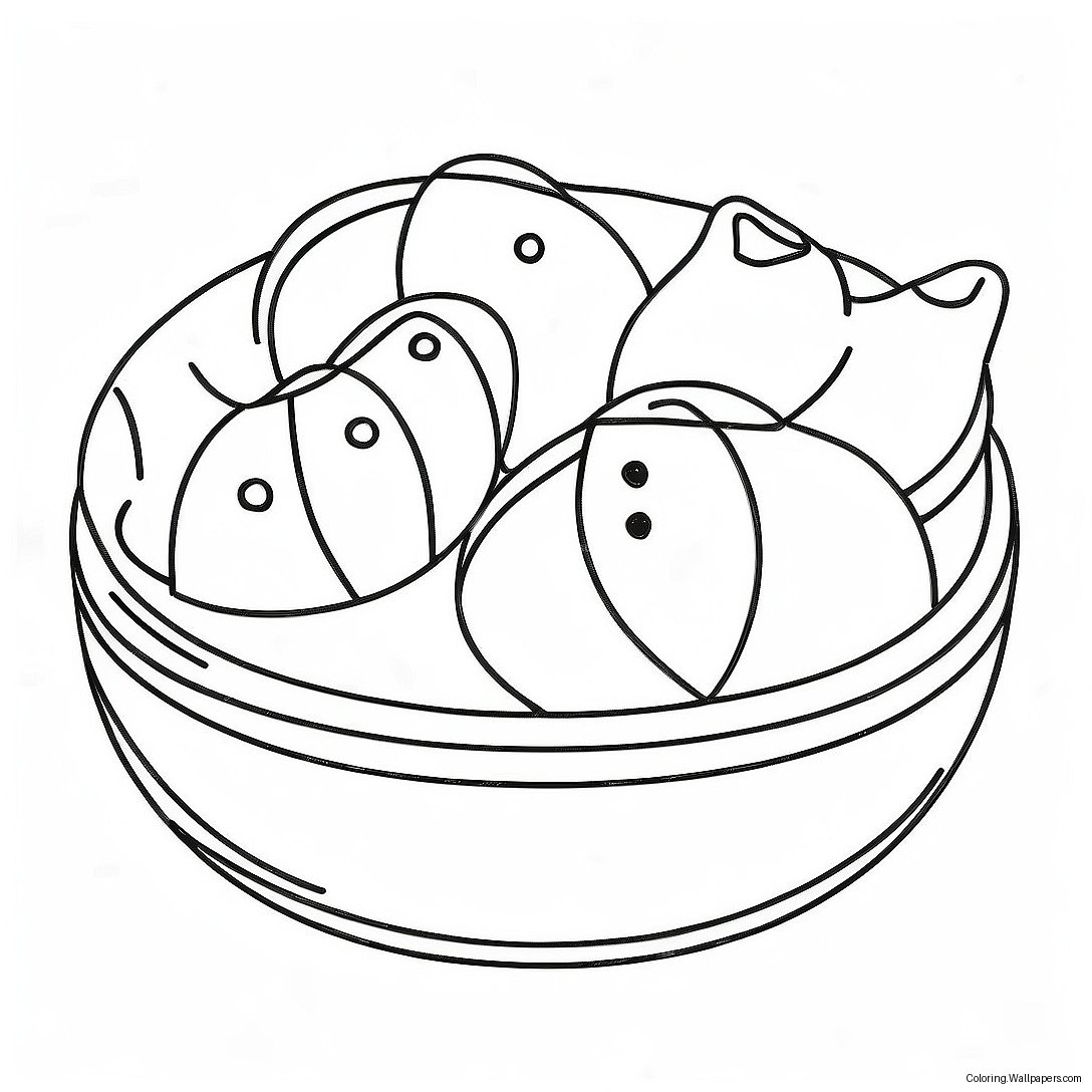 Delicious Dumplings Coloring Page 36457