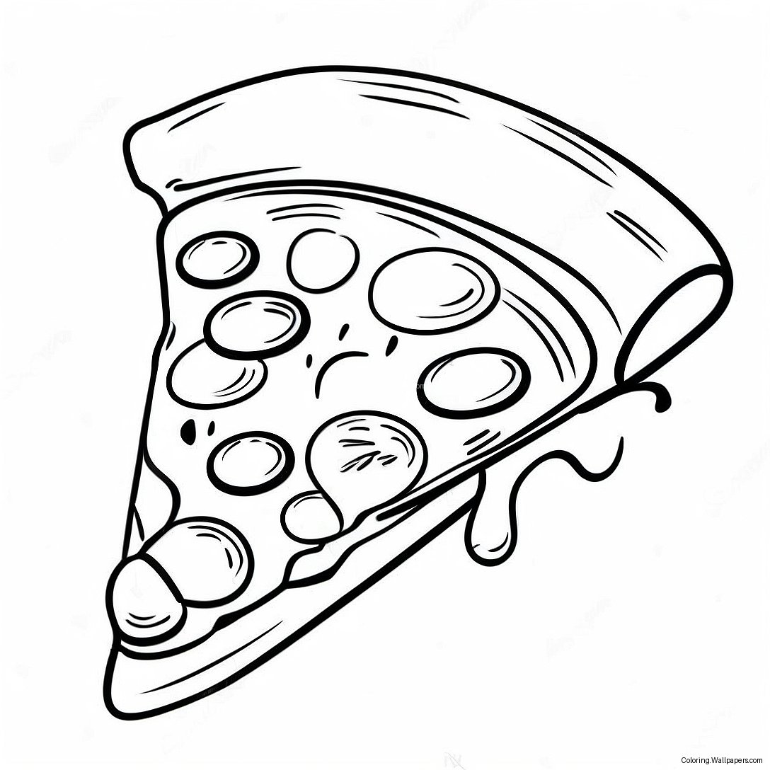 Delicious Pizza Hut Slice Coloring Page 54034