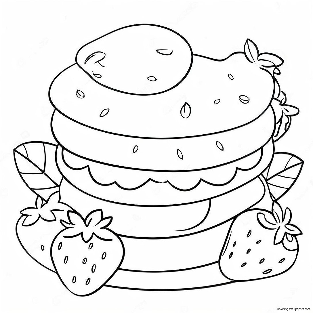 Delicious Strawberry Shortcake Coloring Page 54802