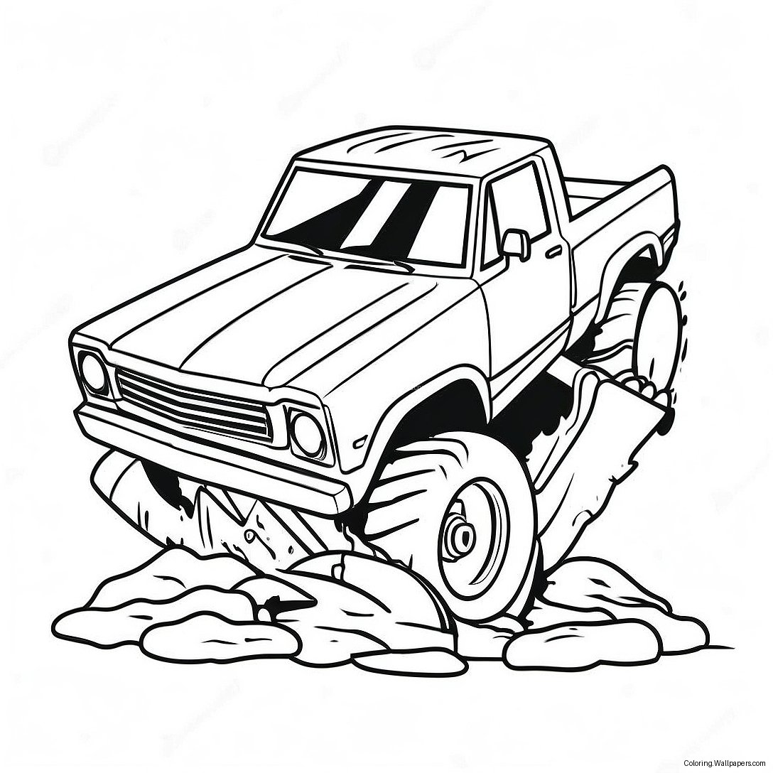 Demolition Derby Car Outline Coloring Page 24104